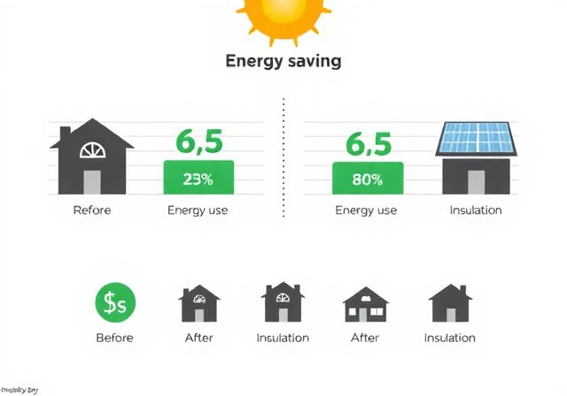 Infografik: Energieeinsparungen durch Sanierung